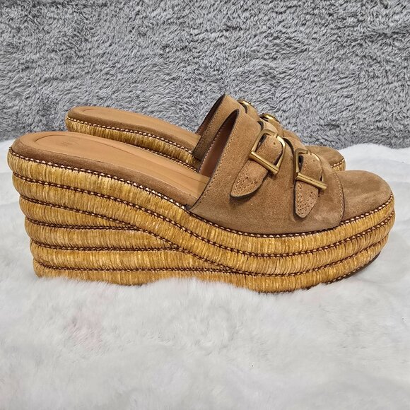 Sarto Franco Sarto Torino Peanut Espadrille Wedge Sandals Women's Size 9 New - Picture 4 of 9